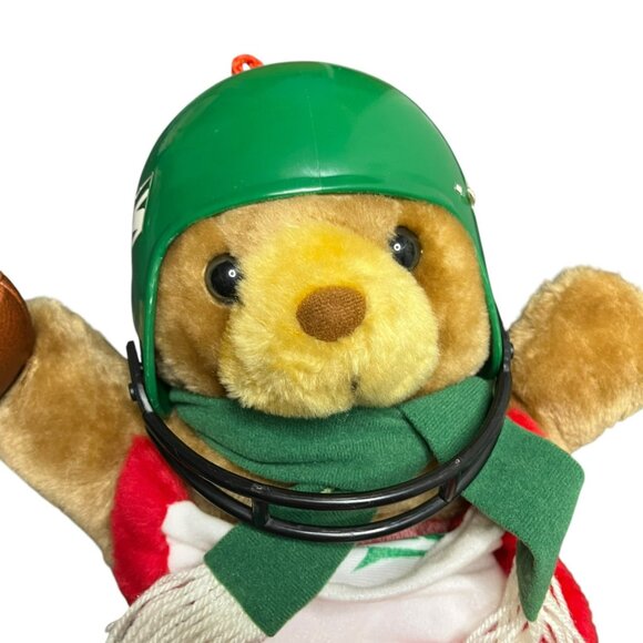 VTG NY Jets Teddy Bear Christmas Stocking NFL Football Plush 19" Hard‎ Helmet - Picture 5 of 9